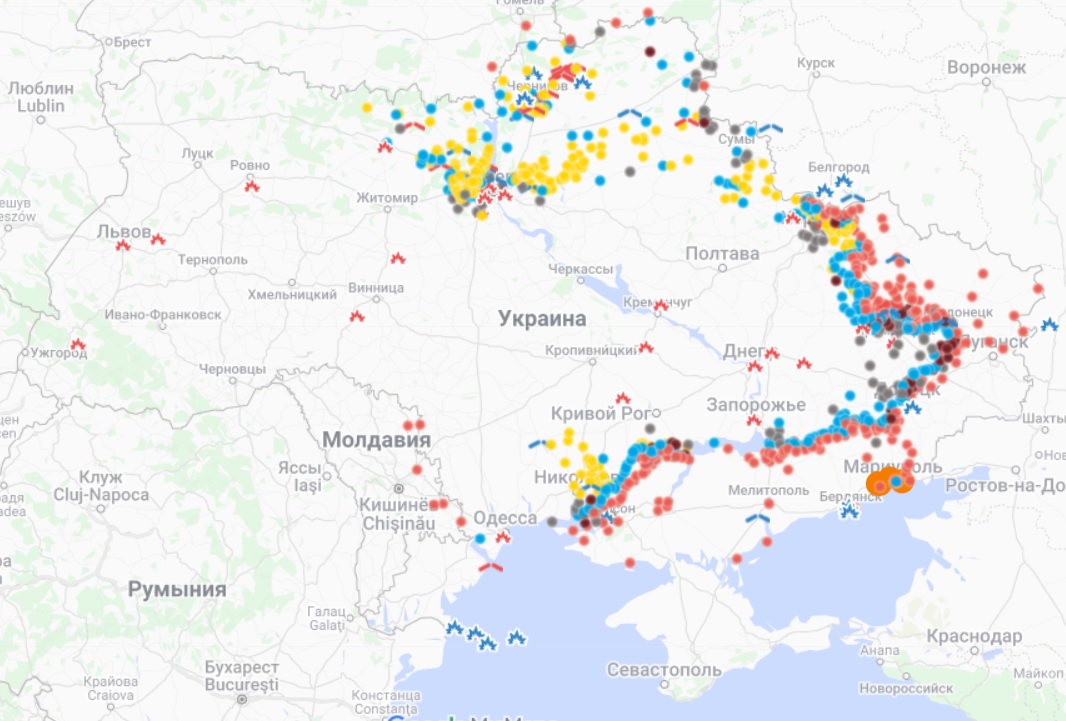 Карта бойових дій в україні